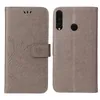 A flip cover phone case is shown from the front and back. Produktbild-Vorschau