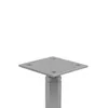 A close-up of a metal post support with a square mounting plate. Produktbild-Vorschau