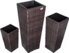 CASARIA® Set di 3 Vasi da Fiori in Polyrattan Intrecciato Anteprima dell’immagine prodotto 4