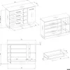 Komoda do spálne alebo obývacej izby s 1 dverami a 4 Náhľad obrázku produktu 4