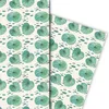 Elegantes Geschenkpapier mit Seerosen auf beige - G7555, 32 Produktbild-Vorschau 2