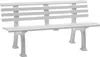 Gartenbank Blome Sylt Kunststoff 3-Sitzer weiß Produktbild-Vorschau 1