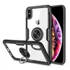 A clear product shot of an iPhone case with a ring holder, shown from two angles. Produktbild-Vorschau