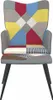 vidaXL Relaxační křeslo se stoličkou Patchwork Fabric Náhled obrázku produktu 3