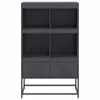 Highboard Anthrazit 68x39x111,5 cm Stahl Produktbild-Vorschau 4