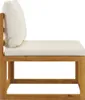 vidaXL 4-Sitzer-Gartensofa mit Auflagen Creme Akazie Produktbild-Vorschau 22