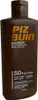 A brown bottle of Piz Buin Allergy Sun Sensitive Skin Lotion SPF 50+. Náhled obrázku produktu