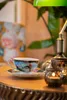 Tazza con piattino 200 ml in porcellana verde Clayre & Eef Anteprima dell’immagine prodotto 8