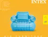 An inflatable blue armchair with the Intex logo and product dimensions. Produktbild-Vorschau