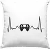 Trendation - Gamer Herzschlag Deko-Kissen mit Füllung 40x40 Produktbild-Vorschau 1
