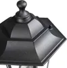 A close-up view of the top of a black outdoor lantern. Produktbild-Vorschau
