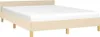 vidaXL Bettgestell ohne Matratze Creme 140x200 cm Stoff Produktbild-Vorschau 3