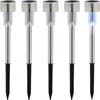 Relaxdays Solarlampen 5er Set, kaltweiß, wasserdicht, Produktbild-Vorschau 1