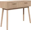 A light wood console table with two drawers and four legs, presented against a white background. Produktbild-Vorschau