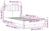 vidaXL Giroletto con testiera e luci LED nero 100x200 cm Anteprima dell’immagine prodotto 8