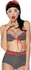 Vintage-Wendebikini in schwarz/rot/weiß - S Produktbild-Vorschau 8