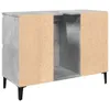 vidaXL Armoire sous lavabo gris béton 80x33x60 cm Bois Voir les images du produit 7