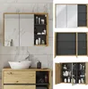 Badspiegelschrank Vicco Viola Eiche/Anthrazit 100 x 75 cm, Produktbild-Vorschau 6
