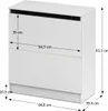 A white cabinet with dimensions indicated by measurement lines and text. Náhľad obrázku produktu