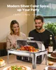 SucceBuy 9Qt Set di scaldavivande rettangolare, in acciaio Anteprima dell’immagine prodotto 2