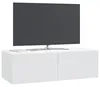vidaXL Wandmontierter TV-Schrank Weiß 98 x 41 x 30 cm Produktbild-Vorschau 3