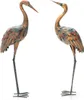 Ensemble de statues de grues pour jardin, en métal, 2 Voir les images du produit 2