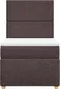 vidaXL Boxspringbett mit Matratze Dunkelbraun 90x200 cm Produktbild-Vorschau 4