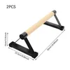 2x dřevěné Push Up Bars Trojúhelníková ruční stojanová Náhled obrázku produktu 2
