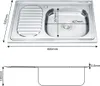 Küchenspüle Einbauspüle Spülbecken Spüle Siphon Edelstahl Produktbild-Vorschau 5