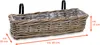 Balkonkorb Rattan in natur - 60x20 cm / 1 Stück - Weide Produktbild-Vorschau 2