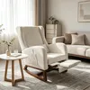 Poltrona a dondolo INONEFT, poltrona relax con poggiapiedi, Anteprima dell’immagine prodotto 1