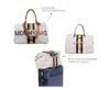 Mommy Bag Gross Canvas Offwhite Stripes Black/Gold Produktbild-Vorschau 9