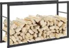 vidaXL Stojak na drewno opałowe czarny 110x30x61 cm stalowy Podgląd zdjęcia produktu 2