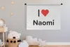 MuchoWow® Wandteppich Wandbehang Ich liebe - Naomi - Produktbild-Vorschau 3