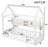 Hausbett 90x200 cm mit Sicherheitszaun und 7-Farben-LED, Produktbild-Vorschau 5
