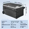A diagram showing the dimensions and specifications of a portable car refrigerator. Náhled obrázku produktu