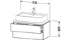 Konsolenunterschrank L-CUBE 400x820x477mm mediterrane eiche Produktbild-Vorschau 3