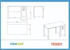 HOMIDEA TEDDY Schreibtisch - Computertisch - Workstation Produktbild-Vorschau 9