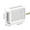 A white bird heater with dimensions indicated. Produktbild-Vorschau