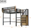 90 x 200 cm großes Metall-Hochbett mit sicherer Leiter und Produktbild-Vorschau 9