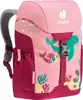 A pink children's backpack with a mermaid and whale design, shown against a white background. Podgląd zdjęcia produktu