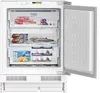 An open refrigerator freezer with food items inside. Voir les images du produit