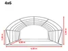 Fóliovník TOOLPORT 4x6 m, stabilní a odolný, s okny–fólie z Náhled obrázku produktu 2