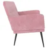 vidaXL Lavice růžová 108x79x79 cm Velvet Náhled obrázku produktu 4