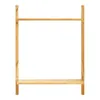 A simple, empty wooden shelf unit against a white background. Voir les images du produit