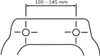 Diagram showing measurement range for mounting holes. Produktbild-Vorschau