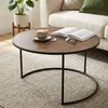 Beistelltisch "Modern" rund Ø 57 cm, Tischplatte furniert Produktbild-Vorschau 1