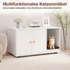 COSTWAY, armadio per gatti 90x50x50 cm, con lettiera Anteprima dell’immagine prodotto 7