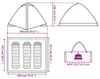 vidaXL Tenda da campeggio a cupola 3 persone Blu Anteprima dell’immagine prodotto 7
