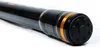Close-up of the end of a black fishing rod with orange and gold accents. Produktbild-Vorschau